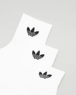 adidas Mid Ankle Socks 3 Pack White/white/black