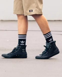 adidas Mid Cut Crew Socks 3 Pack Black/white