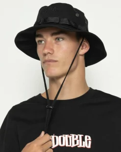 S-Double Mid-Block Boonie Hat Black Hot