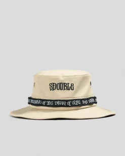 S-Double Mid-Block Boonie Hat Washed Khaki Outlet
