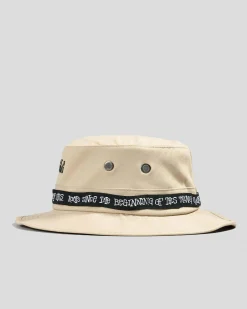 S-Double Mid-Block Boonie Hat Washed Khaki Outlet
