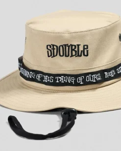 S-Double Mid-Block Boonie Hat Washed Khaki Outlet