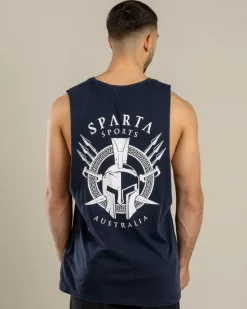 Sparta Militia Muscle Tank Navy Acid Sale