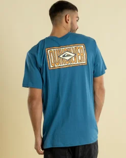 Quiksilver Mind Temple T-Shirt Bluesteel Discount
