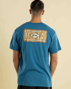 Quiksilver Mind Temple T-Shirt Bluesteel Discount