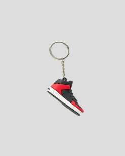 Lucid Mini Shoes Keyring Black/red