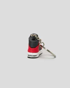 Lucid Mini Shoes Keyring Black/red