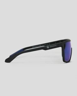 Dragon Alliance Momentum Polarised Sunglasses Matte Black / Blue Ion Polar Sale