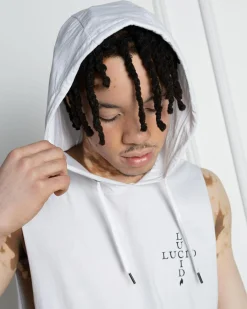 Lucid Monarch Hooded Muscle Tank White