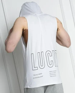 Lucid Monarch Hooded Muscle Tank White