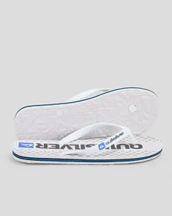 Quiksilver Moncata Blaze Thongs White/blue/grey Discount