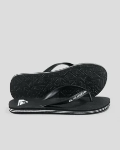 Quiksilver Moncata Core Thongs Black Outlet