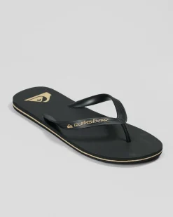 Quiksilver Moncata Core thongs Black/tan Clearance