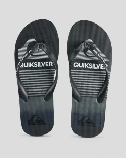 Quiksilver Moncata Slab Thongs Black/grey New