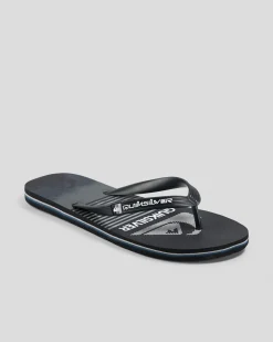 Quiksilver Moncata Slab Thongs Black/grey New