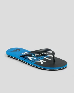 Quiksilver Moncata Wordmark Thongs Black/blue