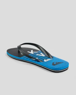 Quiksilver Moncata Wordmark Thongs Black/blue