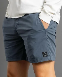 Lucid Motion Elastic Waist Shorts Slate Blue New