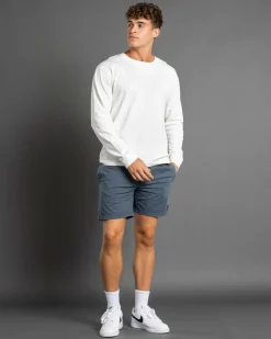Lucid Motion Elastic Waist Shorts Slate Blue New