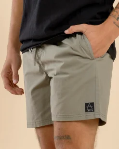 Lucid Motion Elastic Waist Shorts Green New