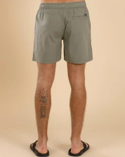 Lucid Motion Elastic Waist Shorts Green New