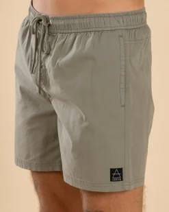 Lucid Motion Elastic Waist Shorts Green New