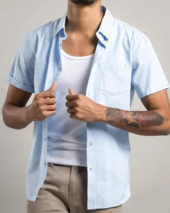 Lucid Must Have Short Sleeve Shirt Lt Blue Hot
