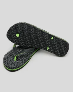 Kustom Noodle Marle Thongs Black/green Clearance