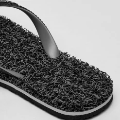 Kustom Noodle Marle Thongs Black Grey Discount