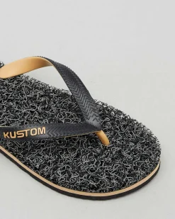 Kustom Noodle Marle Thongs Black/tan New