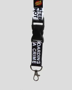 Santa Cruz Not A Crime Lanyard Black/white Best