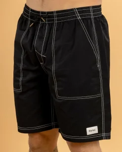 Rhythm Nylon Fatigue Jam Shorts Black Sale