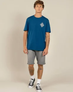 Volcom Obtical T-Shirt Cosmic Blue Discount