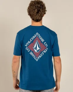 Volcom Obtical T-Shirt Cosmic Blue Discount