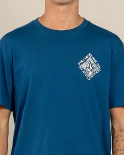 Volcom Obtical T-Shirt Cosmic Blue Discount