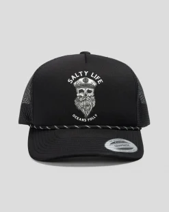 Salty Life Oceans Folly Trucker Cap Black Sale
