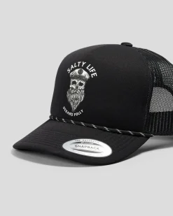 Salty Life Oceans Folly Trucker Cap Black Sale