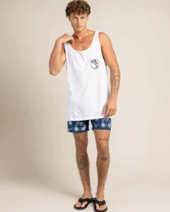 Salty Life Ocean's Pulse Singlet White Hot