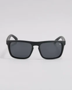 Quiksilver Oceanview Polarised Sunglasses Black/ Smoke Solid Clearance