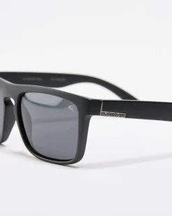 Quiksilver Oceanview Polarised Sunglasses Black/ Smoke Solid Clearance