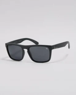 Quiksilver Oceanview Polarised Sunglasses Black/ Smoke Solid Clearance