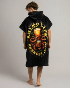 Salty Life Octobrew Hooded Towel Black Online