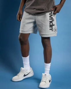 Wndrr Offcut Tech Track Shorts Grey Marle Sale
