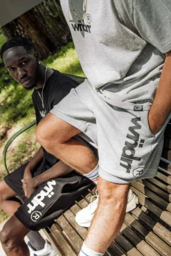 Wndrr Offcut Tech Track Shorts Grey Marle Sale