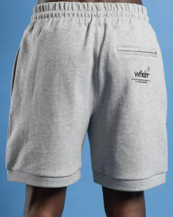 Wndrr Offcut Tech Track Shorts Grey Marle Sale