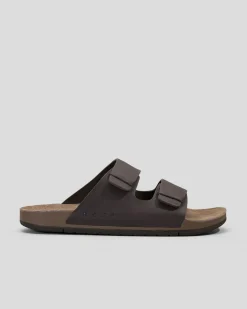 Reef Ojai Two Bar Sandals Brown Leather New