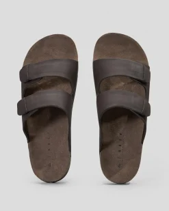 Reef Ojai Two Bar Sandals Brown Leather New