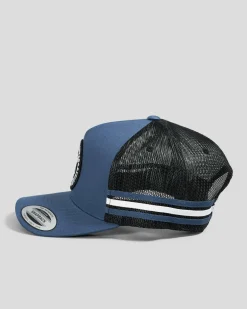 Salty Life Once Bitten 3.0 Trucker Cap Washed Blue Sale