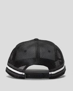 Salty Life Once Bitten 3.0 Trucker Cap Black/black Clearance