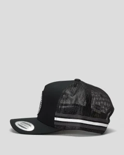 Salty Life Once Bitten 3.0 Trucker Cap Black/black Clearance